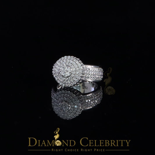 DiamondCelebritees Sterling White Silver Round-Shaped 4.75ct Cubic Zirconia Mens/Womens Ring Size 8