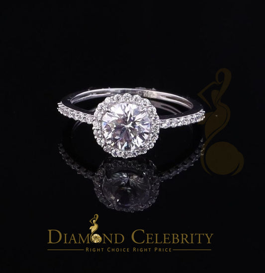 DiamondCelebritees 2.21ct Cubic Zirconia Sterling White Silver Round Wedding Womens Ring Size 7