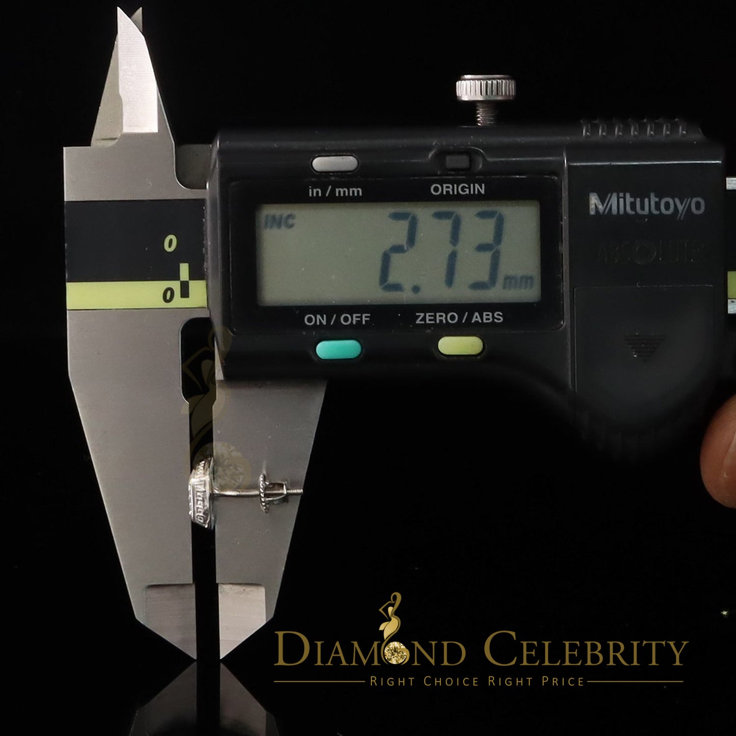 DiamondCelebritees 0.10ct Diamond Stud Earrings For Women White 925 Silver Stud For Unisex