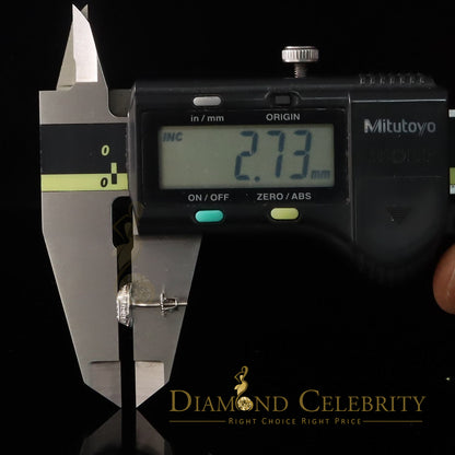 DiamondCelebritees 0.10ct Diamond Stud Earrings For Women White 925 Silver Stud For Unisex