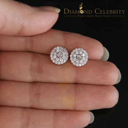 DiamondCelebritees  925 Yellow Sterling Silver 1.86ct Cubic Zirconia Round Women's Stud Earrings