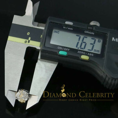 DiamondCelebritees 10K Real White Gold Real Diamond 0.60CT Men's/Women's Stud Round Earring
