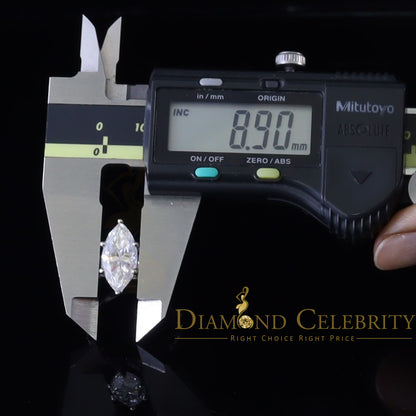 DiamondCelebritees White 8.00ct Moissanite 925 Silver Mens/Women Bridal Rings Marquise Shape Size 8