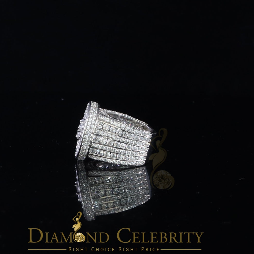 DiamondCelebritees 925 Sterling White Silver Cubic Zirconia 25.0ct Engagement Band Rings Men Size12