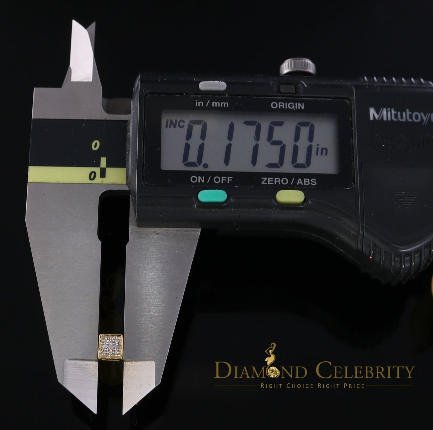 DiamondCelebritees 0.05CT Real Diamond 10K Real Yellow Gold with Men's/Women's Stud Micro Earring