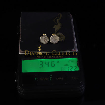 DiamondCelebritees Yellow 925 Sterling Silver 0.30ct Diamond For Women's/ Men's Stud Round Earrings