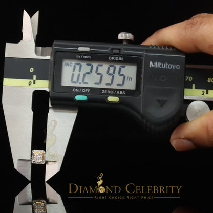 DiamondCelebritees 0.15ct Diamond 925 Sterling Silver Yellow Square Earring For Men's / Women's