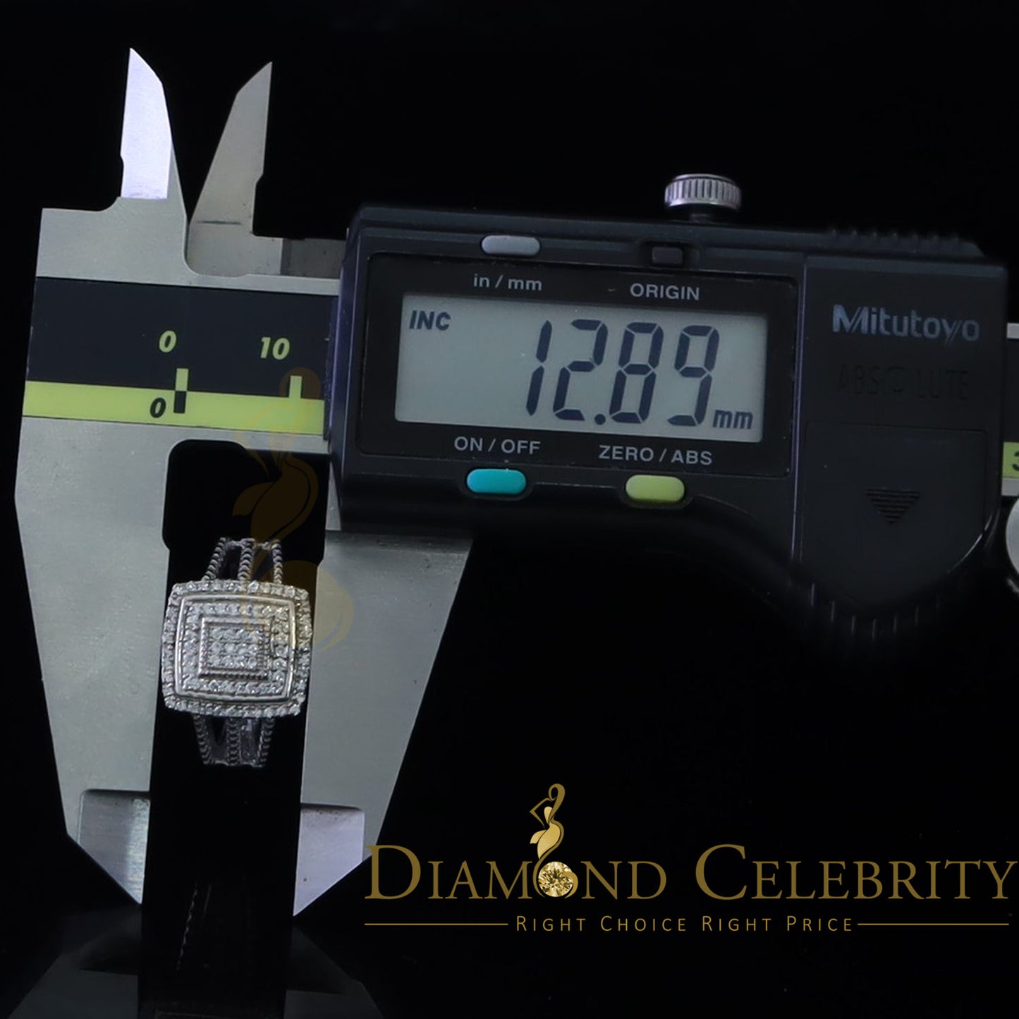 DiamondCelebritees 0.75CT Cubic Zirconia Sterling White Silver Round Engagement Women's Ring Size 7