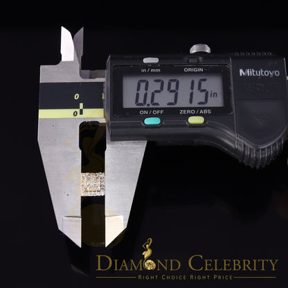DiamondCelebritees 0.75 CT Real Diamond with 10K Real Yellow Gold Square Stud Earrings