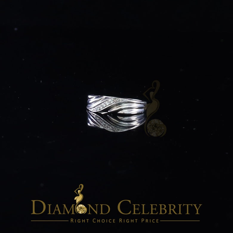 DiamondCelebritees 0.10ct White 925 Sterling Silver Shiny Cubic Zirconia Promise Womens Ring Size 6