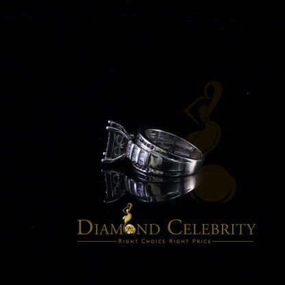 DiamondCelebritees 925 Sterling White Silver Square Shape Cubic Zirconia 1.50ct Womens Ring Size 7