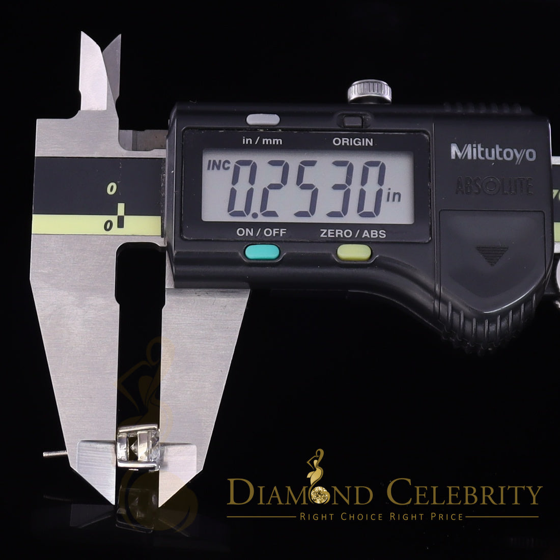 DiamondCelebritees 10k Real White Gold with 3.00ct Round VVS 'D' Color Moissanite Stud Earrings