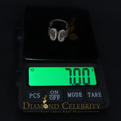 DiamondCelebritees 2.00ct Cubic Zirconia Sterling White Silver Engagement Women's Ring Size 8