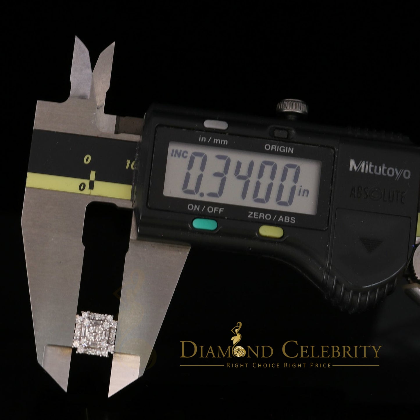 DiamondCelebritees  1.18ct Cubic Zirconia 925 Yellow Silver Women's & Men's Hip Hop Square Earrings