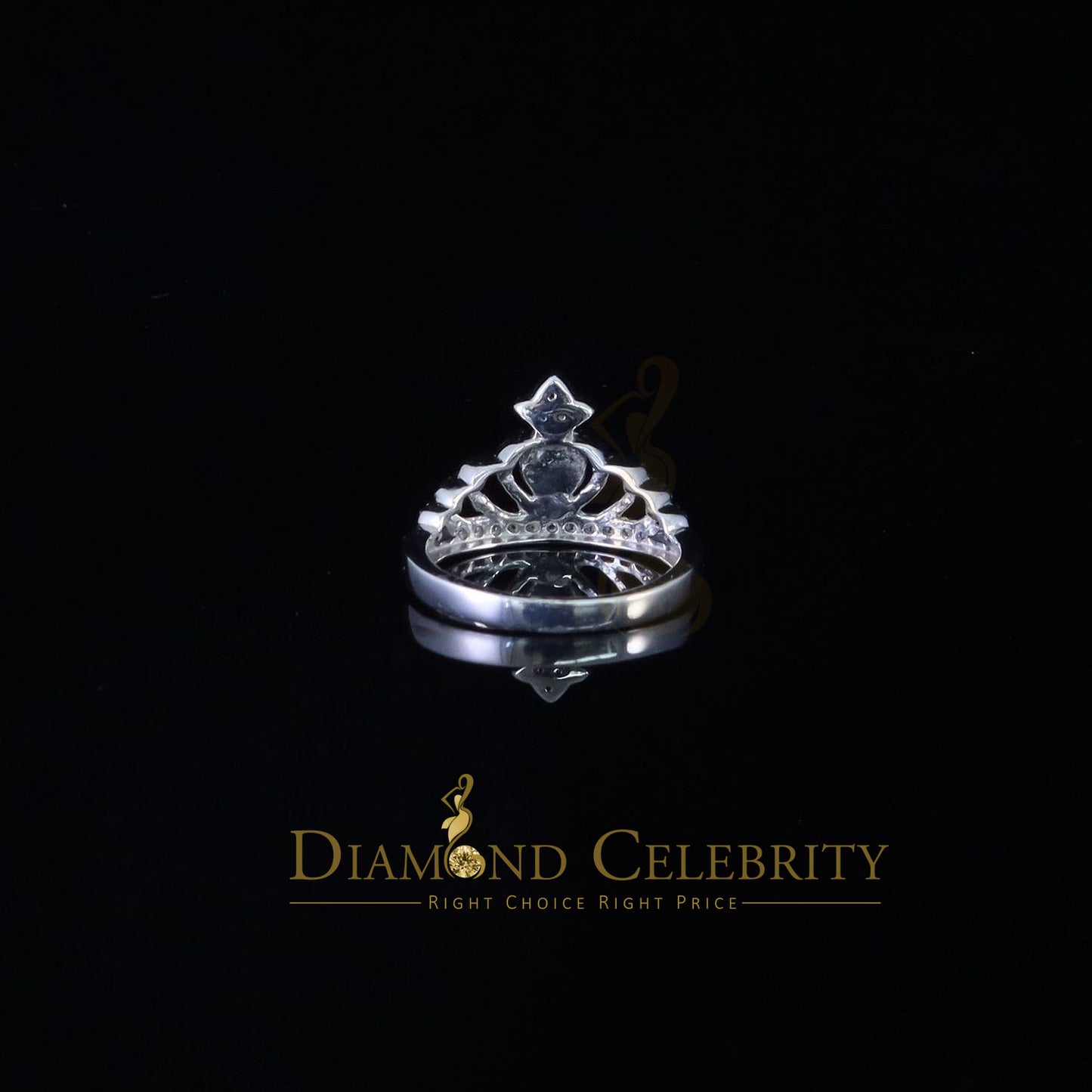DiamondCelebritees 0.36 ct Cubic Zirconia 925 Sterling White Silver Crown Womens/Men's Ring Size 7