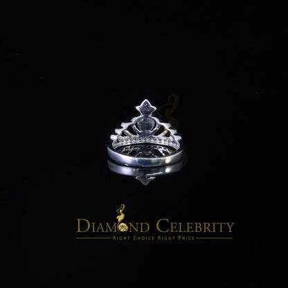 DiamondCelebritees 0.36 ct Cubic Zirconia 925 Sterling White Silver Crown Womens/Men's Ring Size 7