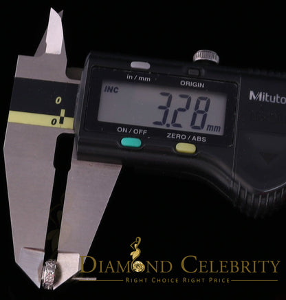 DiamondCelebritees 925 White Sterling Silver 0.10ct Diamond Hexagon Men's/Women's Stud Earrings