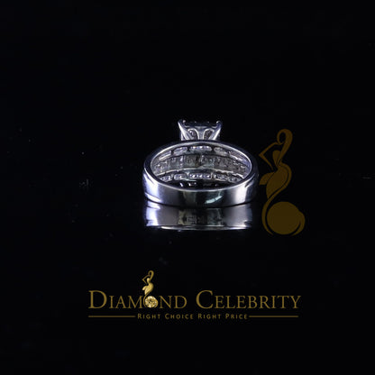 DiamondCelebritees 925 White Silver Square 1.10ct Cubic Zirconia Engagement Womens Ring Size 6.5