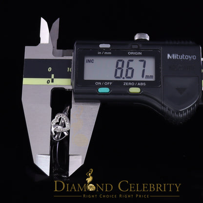 DiamondCelebritees 0.20 ct Cubic Zirconia 925 Sterling White Silver Heart Womens/Men's Ring Size 7