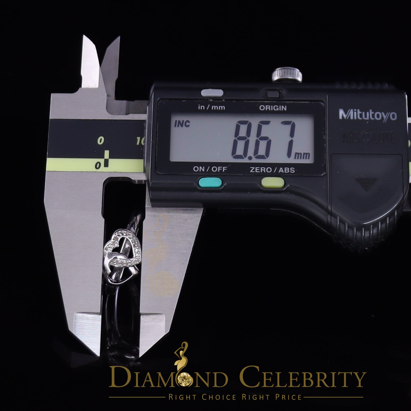DiamondCelebritees 0.20 ct Cubic Zirconia 925 Sterling White Silver Heart Womens/Men's Ring Size 7