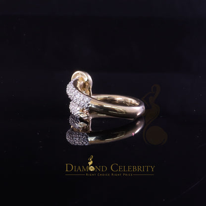 DiamondCelebritees 1.00ct Cubic Zirconia Yellow Sterling 925 Silver Women Engagement Rings Size 6