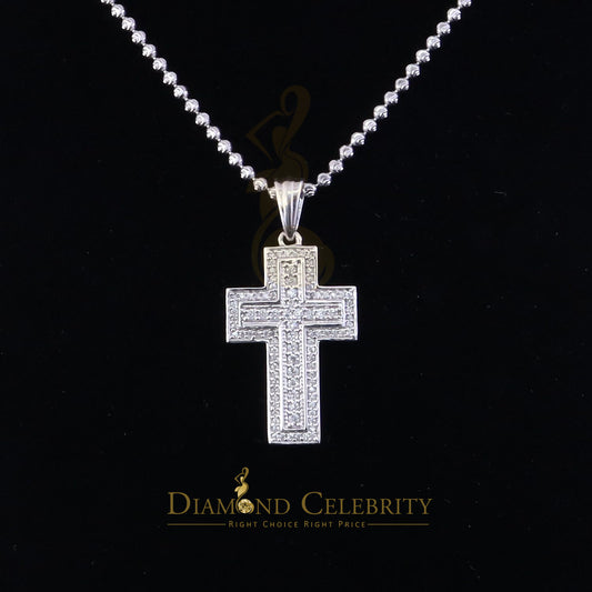 DiamondCelebritees Special White 925 Sterling Silver CROSS Shape Pendant with 1.39ct Cubic Zirconia