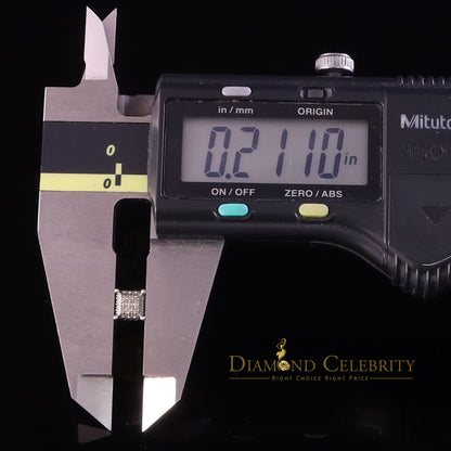 DiamondCelebritees Aretes Para Hombre 0.05ct Diamond 925 Silver Women & Men Square White Earrings