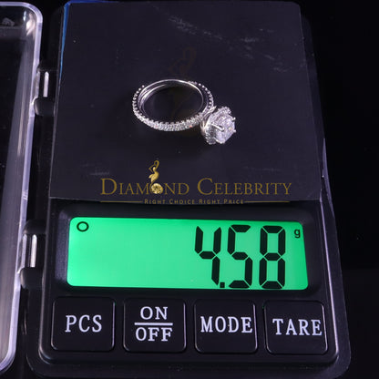 DiamondCelebritees 3.59ct Cubic Zirconia White 925 Sterling Silver Women 2PC Bridal Ring Size 7