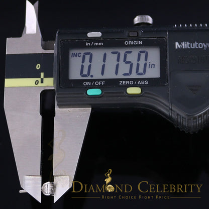 DiamondCelebritees 0.05ct Diamond Collection White 925 Sterling Silver Women & Men Square Earrings