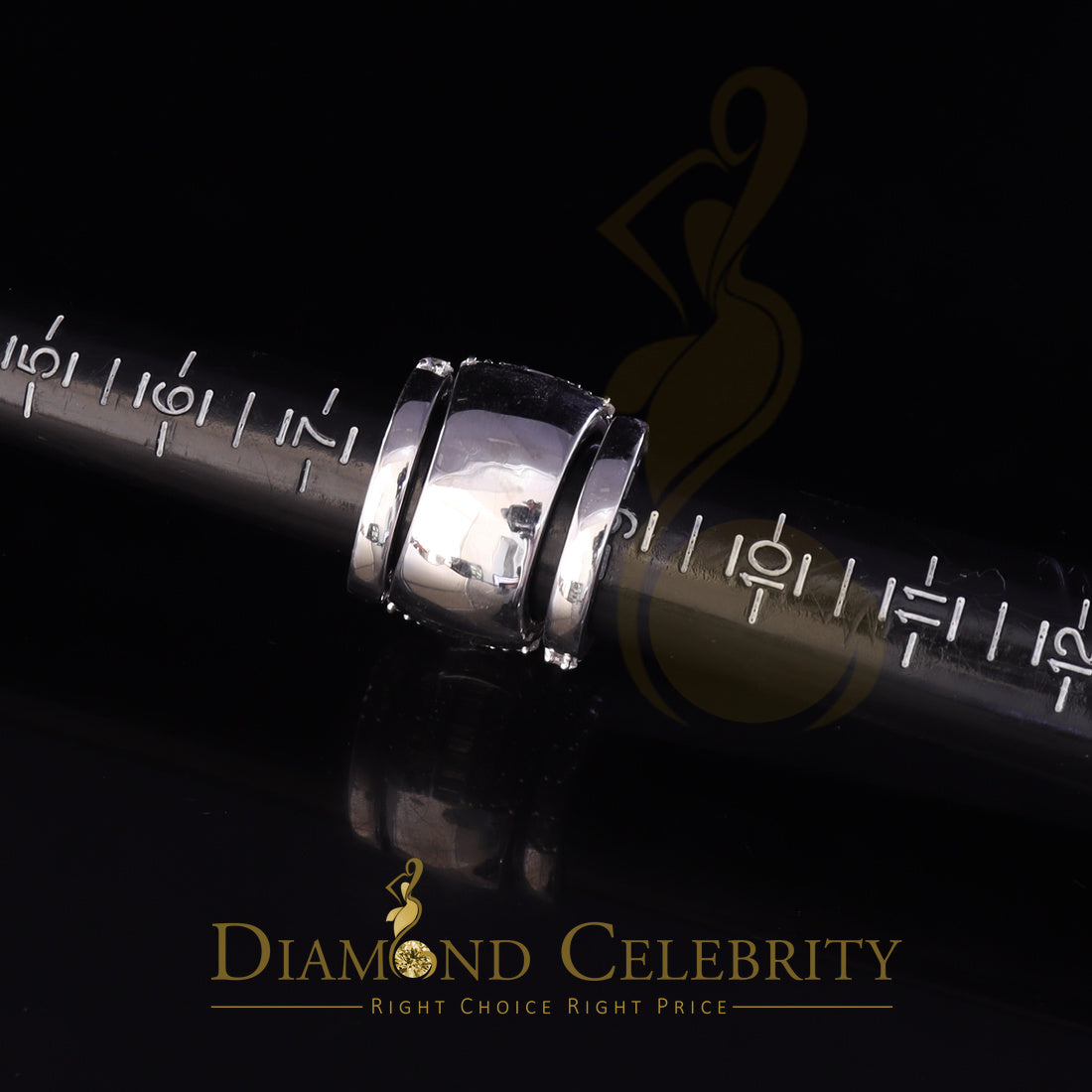 DiamondCelebritees 925 White Silver Square 22.41ct Cubic Zirconia Halo Trio Wedding Ring Size 9