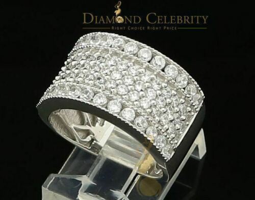 DiamondCelebritees White Cubic Zirconia 2.20ct Hip Hop Rapper Engagement Ring For Ledies Size 8