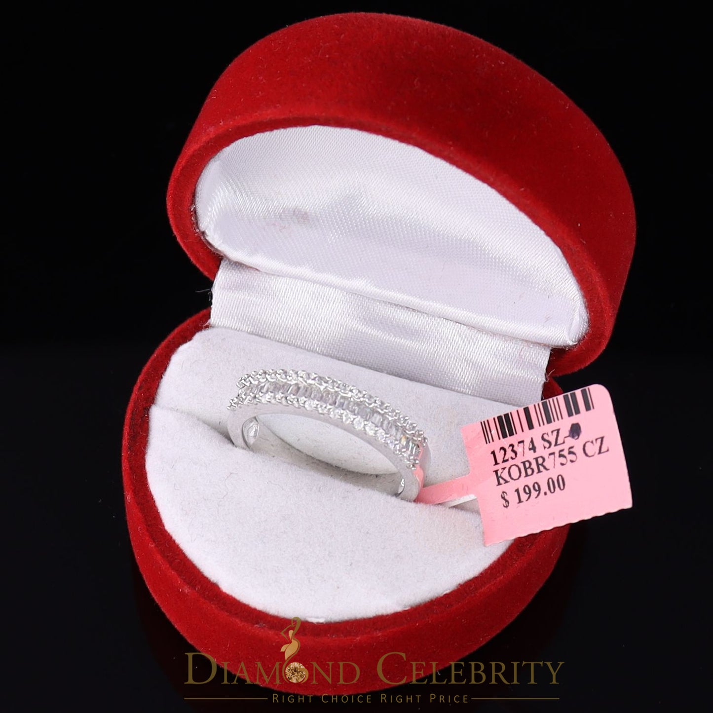 DiamondCelebritees 4.00ct Cubic Zirconia Sterling 925 Silver White Womens Engagement Ring Size 8