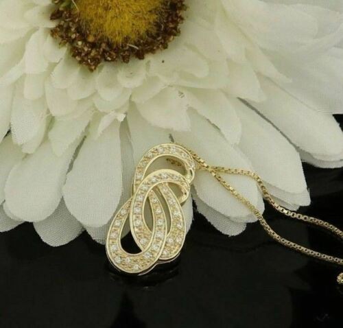 DiamondCelebritees Promising Yellow Sterling Silver Charm FASHION Pendant 0.28ct Cubic Zirconia