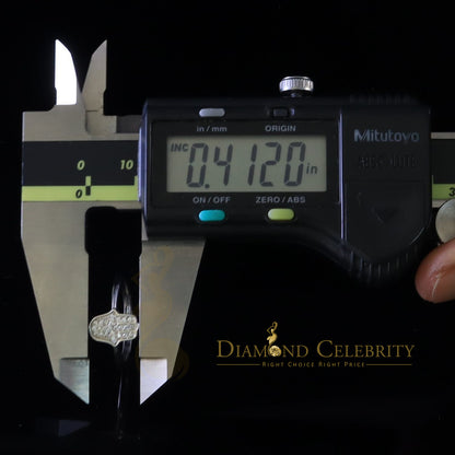 DiamondCelebritees 925 Sterling White Silver Shiny Hamsa 0.40ct Cubic Zirconia Women's Ring Size 6