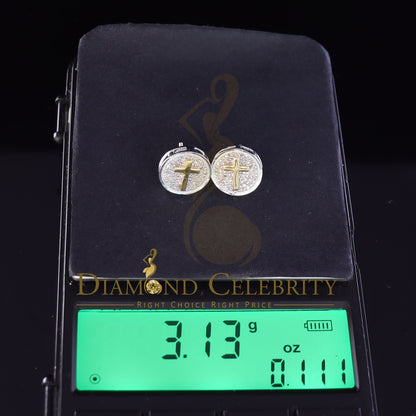 DiamondCelebritees 0.33ct Diamond 925 Sterling Silver White Round Earrings For Ladies & Gent's