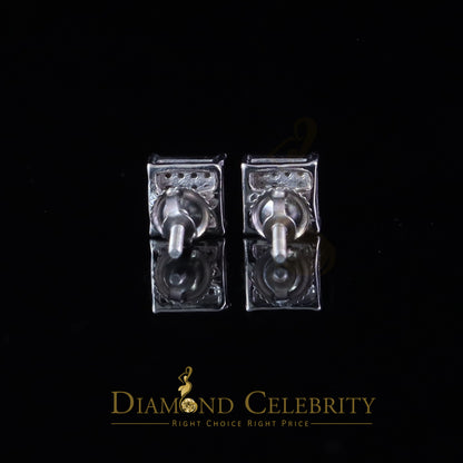DiamondCelebritees 0.10ct Diamond Stud Earrings For Women White 925 Sterling Silver Stud For Men