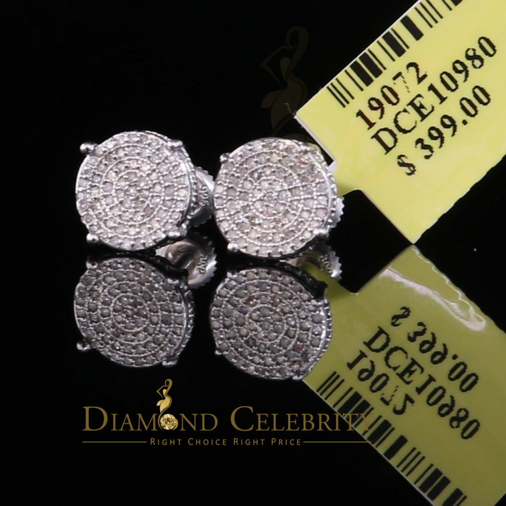 DiamondCelebritees White 925 Sterling Silver 0.30ct Diamond For Women's/ Men's Stud Round Earrings