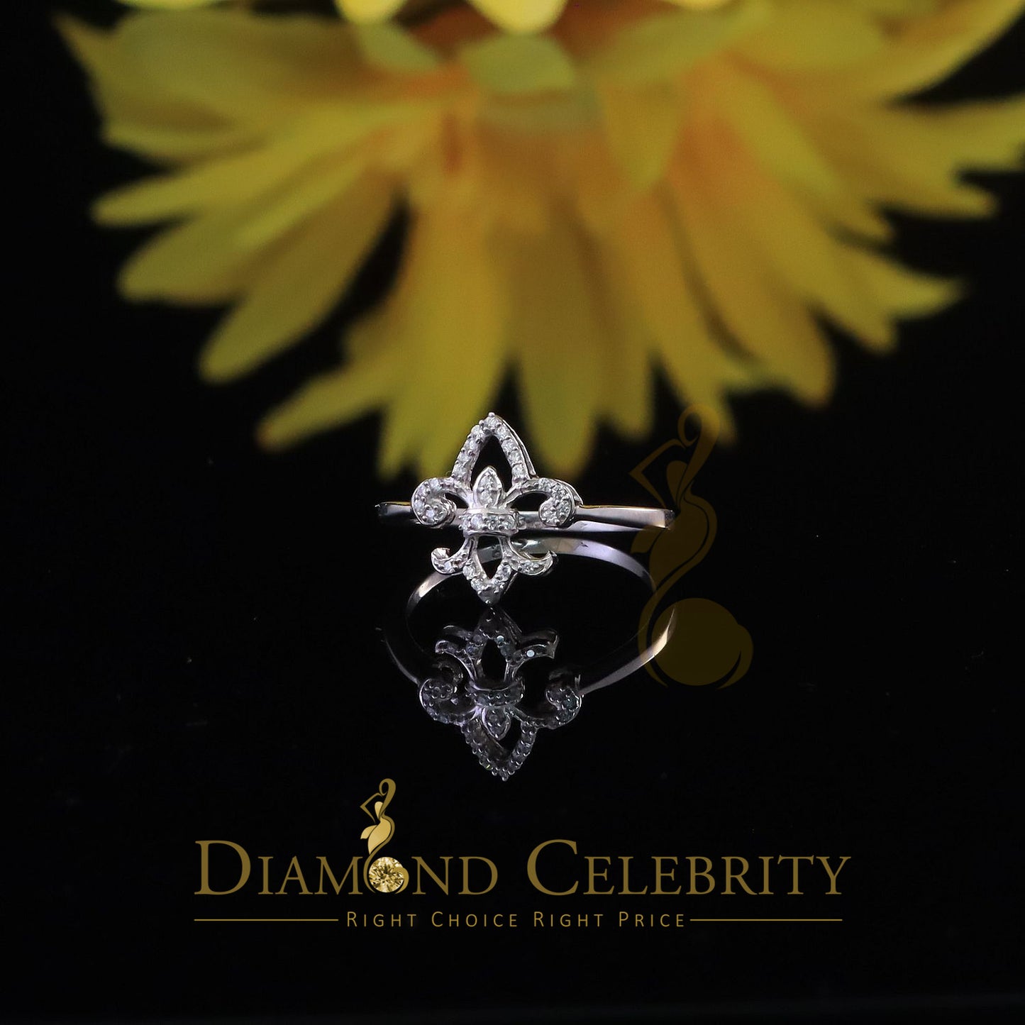 DiamondCelebritees White 925 Silver Saint 0.30ct Cubic Zirconia Womens Engagement Gifts Ring SZ 7