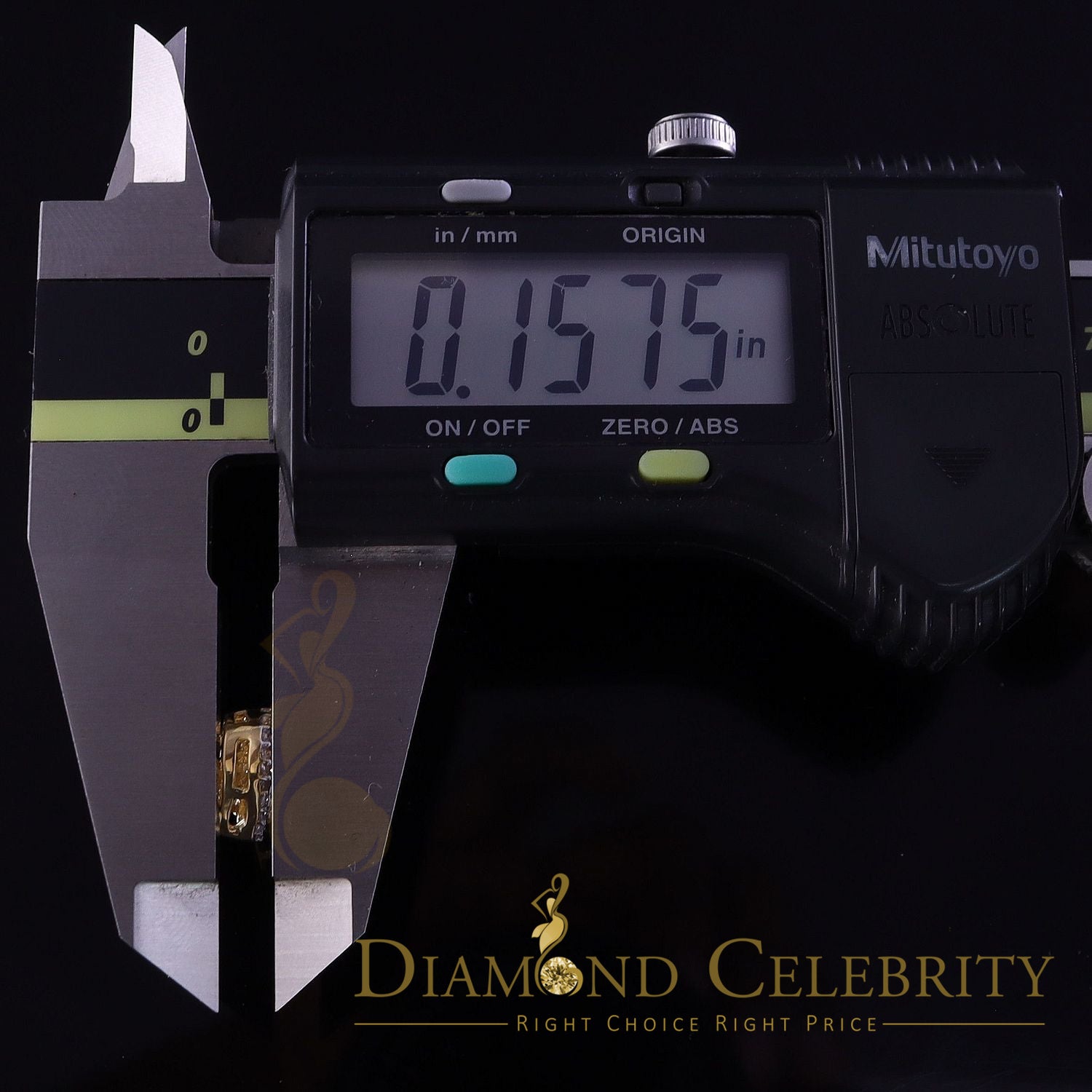 DiamondCelebritees  1.07ct Cubic Zirconia 925 Yellow Silver Women's & Men's Hip Hop Heart Earrings