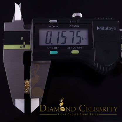 DiamondCelebritees  1.07ct Cubic Zirconia 925 Yellow Silver Women's & Men's Hip Hop Heart Earrings