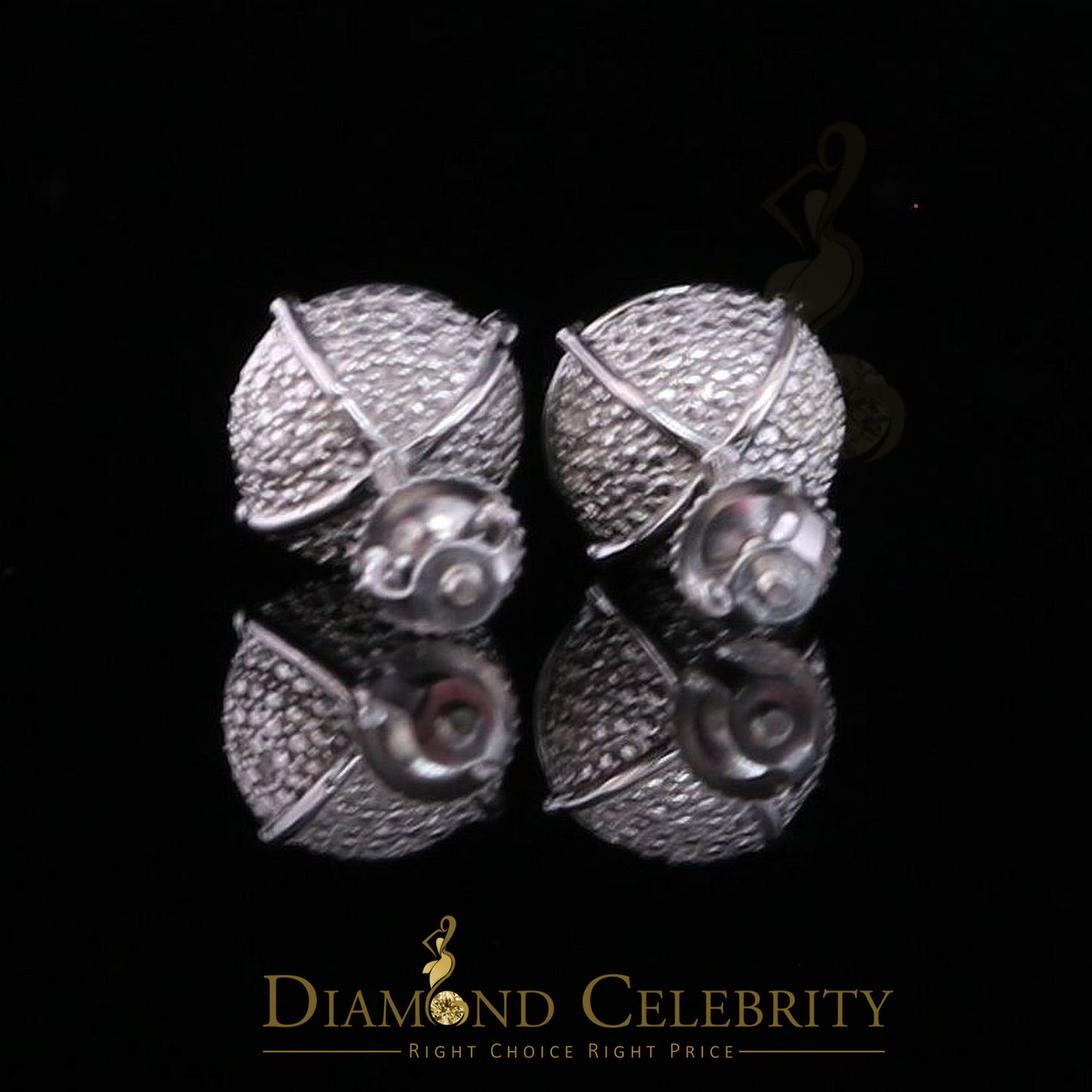 DiamondCelebritees White 925 Sterling Silver 0.30ct Diamond For Women's/ Men's Stud Round Earrings