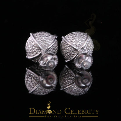 DiamondCelebritees White 925 Sterling Silver 0.30ct Diamond For Women's/ Men's Stud Round Earrings
