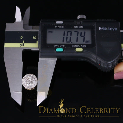 DiamondCelebritees Real Diamond 1.25CT 10K Real Yellow Gold Men's/Women's Stud Round Earring