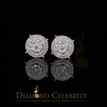 DiamondCelebritees 10K Real Yellow Gold with 0.80CT Real Diamond Men's/Women's Stud Earrings