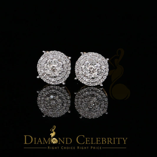 DiamondCelebritees 10K Real Yellow Gold with 0.80CT Real Diamond Men's/Women's Stud Earrings