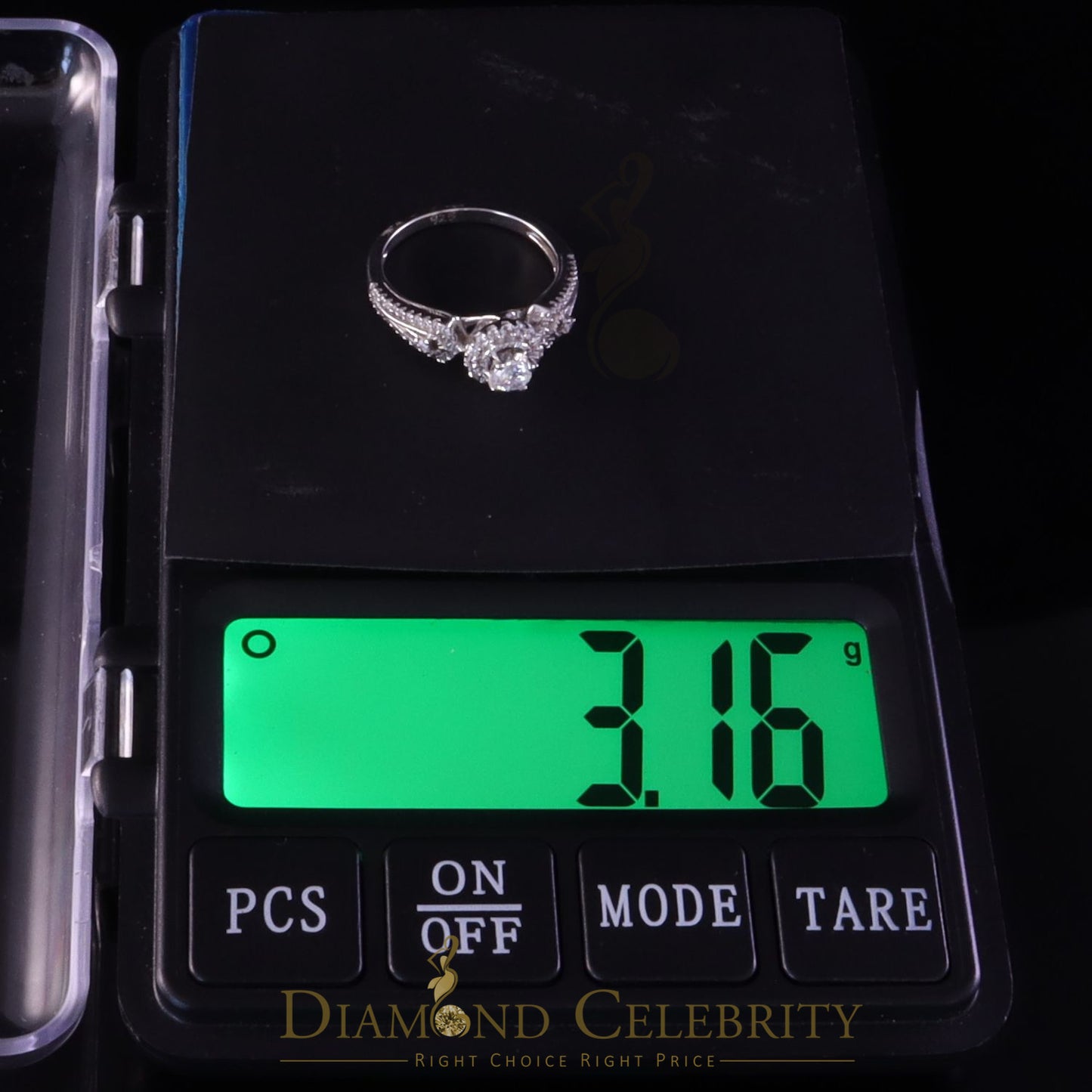 DiamondCelebritees 1.59ct Cubic Zirconia White 925 Sterling Silver Women Engagement Rings Size 7