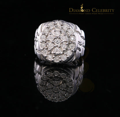 DiamondCelebritees 0.30CT Real Diamond Men's 925 Sterling Silver White Ring Size 8 Antique Design