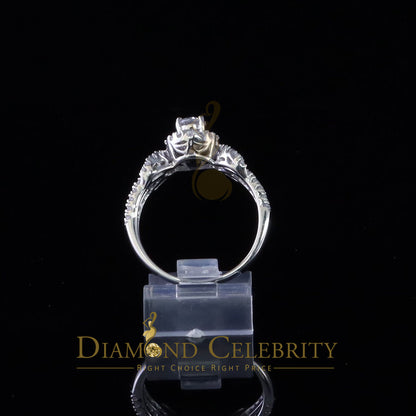 DiamondCelebritees  Diamond Celebrity Sterling Silver 925 White 64 Cubic Zirconia Women's Ring SZ 8