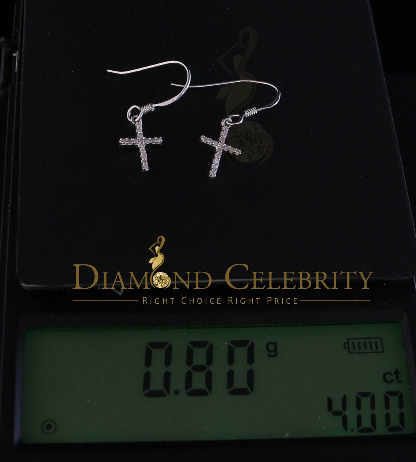 DiamondCelebritees Women's stud in 925 White Sterling Silver 0.15ct Diamond Stud Men's Earrings