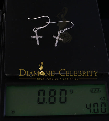 DiamondCelebritees Women's stud in 925 White Sterling Silver 0.15ct Diamond Stud Men's Earrings